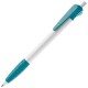 Balpen Cosmo Grip Hardcolor - Wit / Turquoise