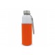 Trinkflasche aus Glas mit Neoprenhülle 500ml, Transparent Orange