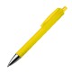 Kunststof pen met reliëfpatroon - geel