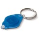 Mini sleutelhanger lampje - frosted donker blauw