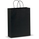 Papieren tas groot Eco look - zwart