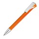 Pen met verchroomde clip - oranje