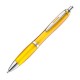 Pen met zilveren metalen clip - geel
