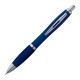 Pen met zilveren metalen clip - donkerblauw