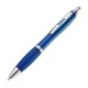 Pen met zilveren metalen clip - blauw
