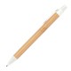 Kugelschreiber aus Weizenstroh und Bambus, weiß