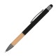 Kugelschreiber mit Griffzone aus Bambus, schwarz