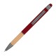Kugelschreiber mit Griffzone aus Bambus, burgund