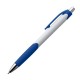 Pen met drukmechanisme en een rubberen grip - blauw