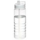 H2O Treble 750 ml sportfles met tuitdeksel - Transparant/Wit