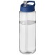 H2O Vibe 850 ml sportfles met tuitdeksel - Transparant/Blauw