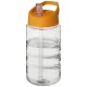 H2O Bop 500 ml sportfles met tuitdeksel - Transparant/Oranje