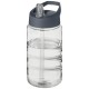 H2O Bop 500 ml sportfles met tuitdeksel - Transparant/Storm grey