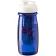 H2O Pulse® 600 ml sportfles en infuser met flipcapdeksel - Transparant blauw,Wit