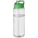 H2O Vibe 850 ml sportfles met tuitdeksel - Transparant/Groen