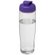 H2O Tempo® 700 ml sportfles met flipcapdeksel - Transparant/Paars