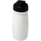 H2O Pulse® 600 ml sportfles met flipcapdeksel - Wit,Zwart
