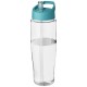 H2O Tempo® 700 ml sportfles met fliptuitdeksel - Transparant/Aqua blauw