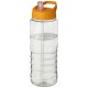 H2O Treble 750 ml sportfles met tuitdeksel - Transparant/Oranje