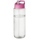 H2O Vibe 850 ml sportfles met tuitdeksel - Transparant/Roze