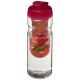 H2O Base® 650 ml sportfles en infuser met flipcapdeksel - Transparant/Roze