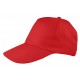 Brushed honkbal cap - rood