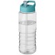 H2O Treble 750 ml sportfles met tuitdeksel - Transparant/Aqua blauw