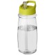 H2O Pulse 600 ml sportfles met tuitdeksel - Transparant/Lime