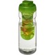 H2O Base® 650 ml sportfles en infuser met flipcapdeksel - Transparant,Lime