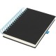 Wiro notitieboek met kleurige spiraalrug - Zwart,blauw