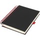 Wiro notitieboek met kleurige spiraalrug - Zwart,Rood