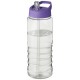 H2O Treble 750 ml sportfles met tuitdeksel - Transparant/Paars