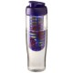 H2O Tempo® 700 ml sportfles en infuser met flipcapdeksel - Transparant/Paars