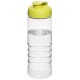 H2O Treble 750 ml sportfles met kanteldeksel - Transparant/Lime