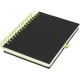 Wiro notitieboek met kleurige spiraalrug - Zwart,Lime
