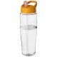 H2O Tempo® 700 ml sportfles met fliptuitdeksel - Transparant/Oranje