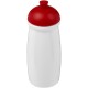 H2O Pulse® 600 ml bidon met koepeldeksel - Wit,Rood