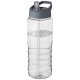 H2O Treble 750 ml sportfles met tuitdeksel - Transparant/Storm grey