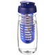 H2O Pulse® 600 ml sportfles en infuser met flipcapdeksel - Transparant/Blauw