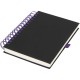 Wiro notitieboek met kleurige spiraalrug - Zwart,Paars