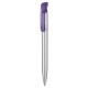 Kugelschreiber CLEAR SILVER FROZEN - lavendel-lila transparent