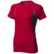 Quebec dames t-shirt met korte mouwen - Rood,antraciet