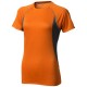 Quebec dames t-shirt met korte mouwen - Oranje,antraciet