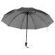 Paraplu met zilverkleurige binnenkant - zwart