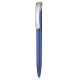 Kugelschreiber CLEAR FROZEN SILVER-royal-blau TR/FR