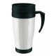 Plastic cup with lid, 400ml, white