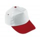 BASEBALL-CAP,COTTON,WHITE/RED 