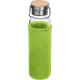 Glasflasche mit Neoprenüberzug, 600ml, apfelgrün