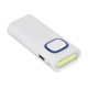 Powerbank met COB LED-zaklamp REFLECTS-COLLECTION 500 wit/blauw