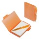 Notitieboekje met balpen - oranje transparant